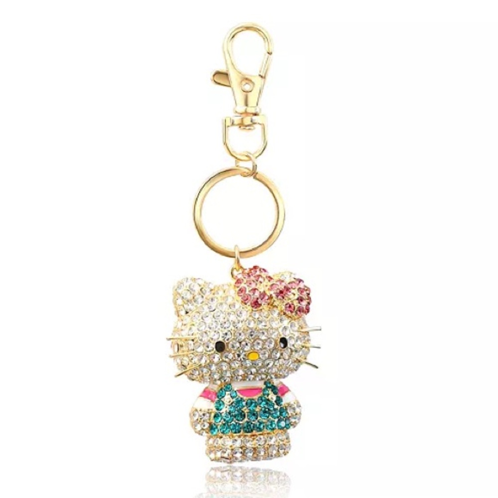 Sanrio Hello Kitty Pave 3D Bling Keychain - Bag Charm, Backpack charm NWOT